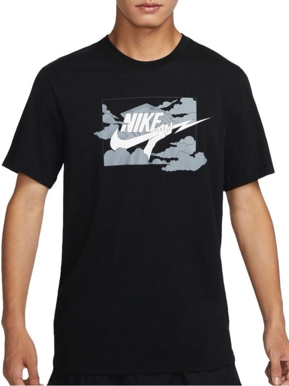 Nike Club Graphic lightening bolt black The Nike Tee XL